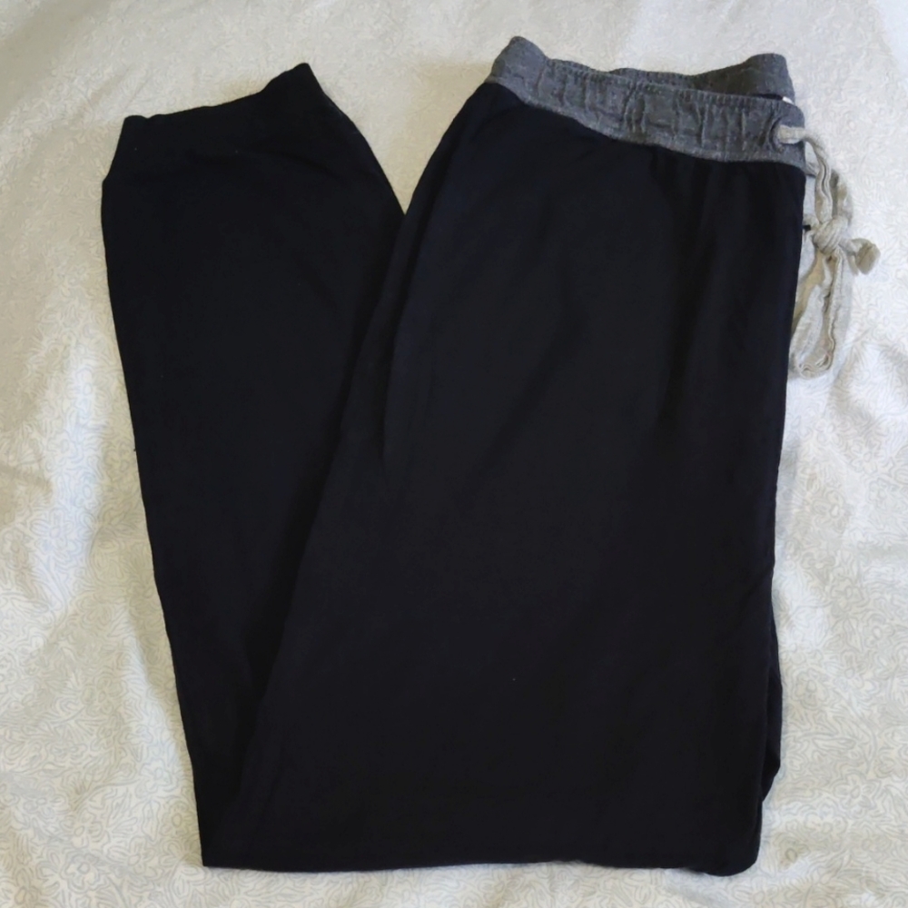 Men's Size L Black Casual Drawstring Waist Pants